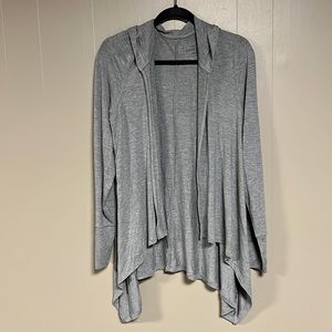 Torrid gray open drape front hooded cardigan size 0 new with tags!